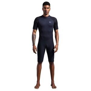 New! Small Dark Lightning 3/2mm Short-Sleeved Men’s Wetsuit , Black